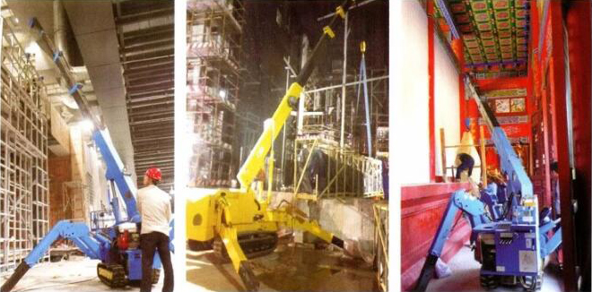 1ton 3 ton 5ton 3t electric diesel mini telescopic rubber crawler winch crane